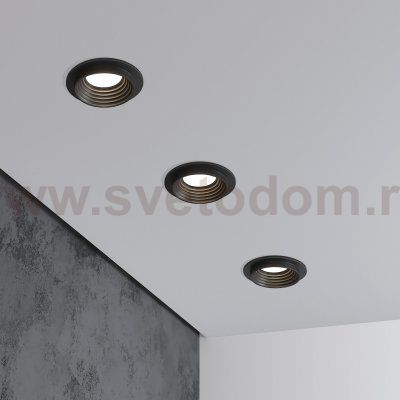 Светильник встраиваемый GU10 чёрный 25007/01 Elektrostandard