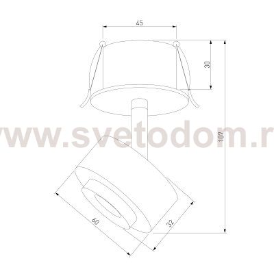 Потолочный светодиодный светильник 6W 4000K чёрный 25089/LED Elektrostandard