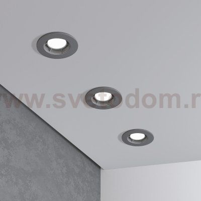 Светильник встраиваемый GU10 графит 25009/01 Elektrostandard