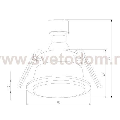 Светильник встраиваемый GU10 чёрный 25010/01 Elektrostandard