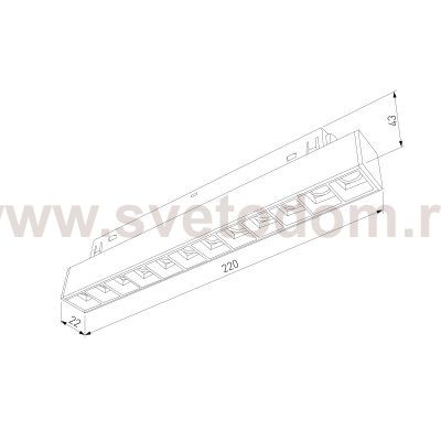 Slim Magnetic Трековый светильник 12W 4000K Artas (чёрный/золото) 85103/01 Elektrostandard