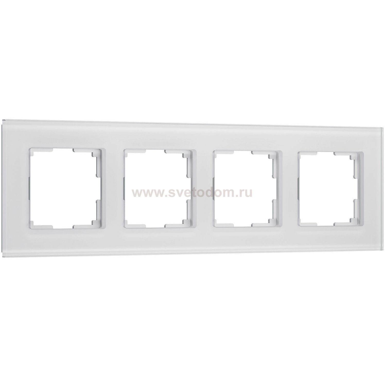 Рамка на 4 поста Senso (белый, стекло soft-touch) W0043101 Werkel