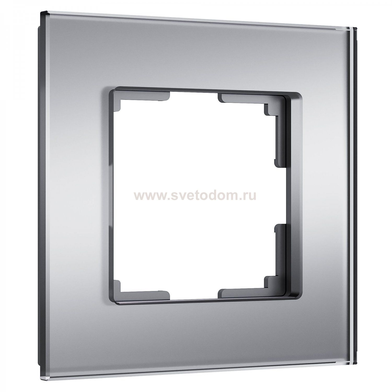 Рамка на 1 пост Senso (серебряный, стекло soft-touch) W0013106 Werkel