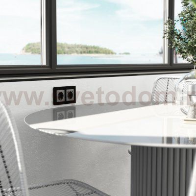 Рамка на 2 поста Senso (черный, стекло soft-touch) W0023108 Werkel