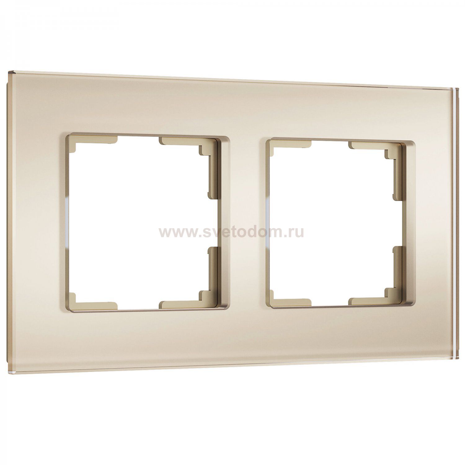 Рамка на 2 поста Senso (шампань, стекло soft-touch) W0023111 Werkel