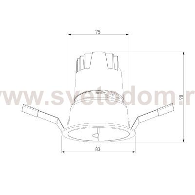 Потолочный светодиодный светильник Inline 10W 3000K белый/хром 25090/LED Elektrostandard