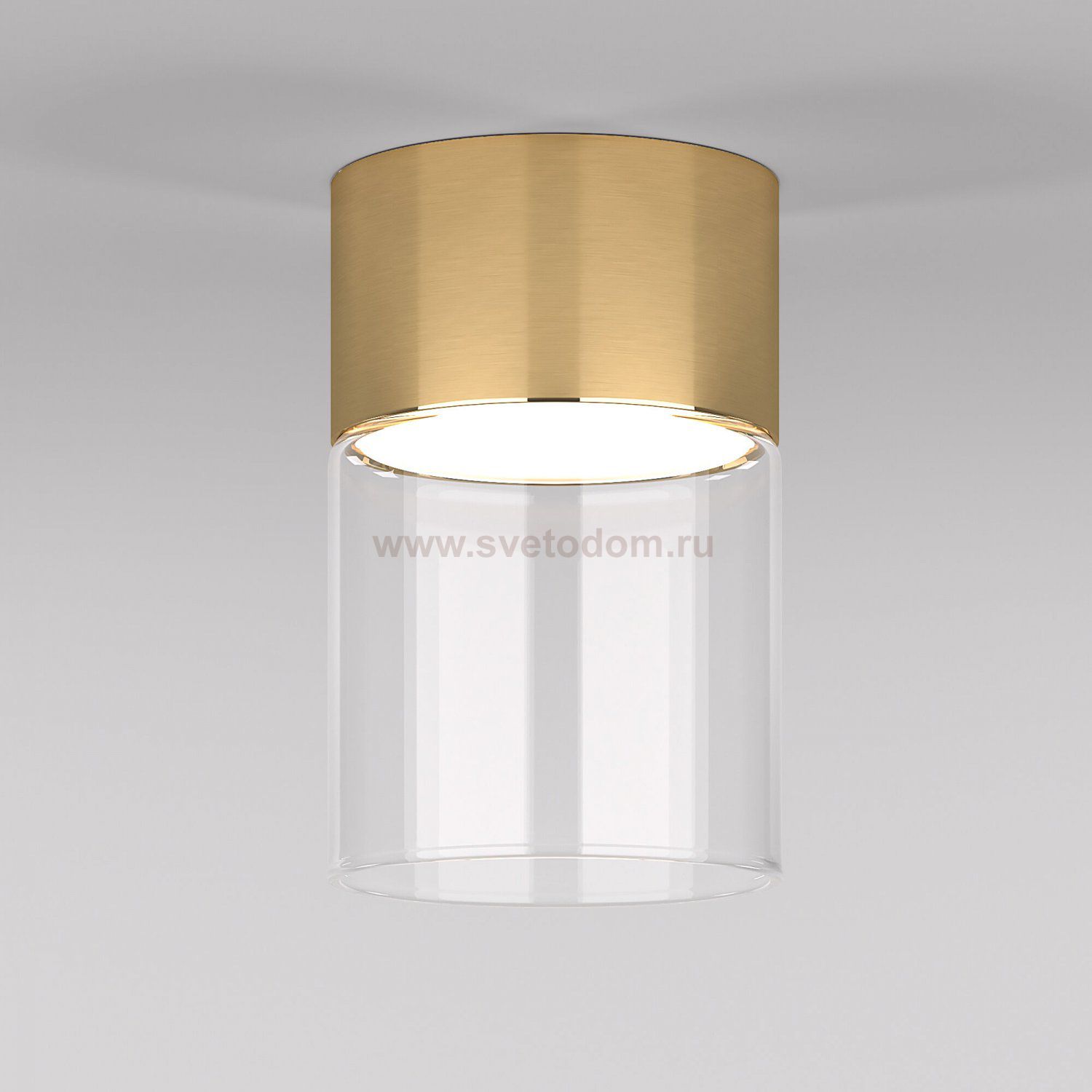 Светильник потолочный светодиодный 10W 4000К латунь/прозрачный 25047/LED Elektrostandard