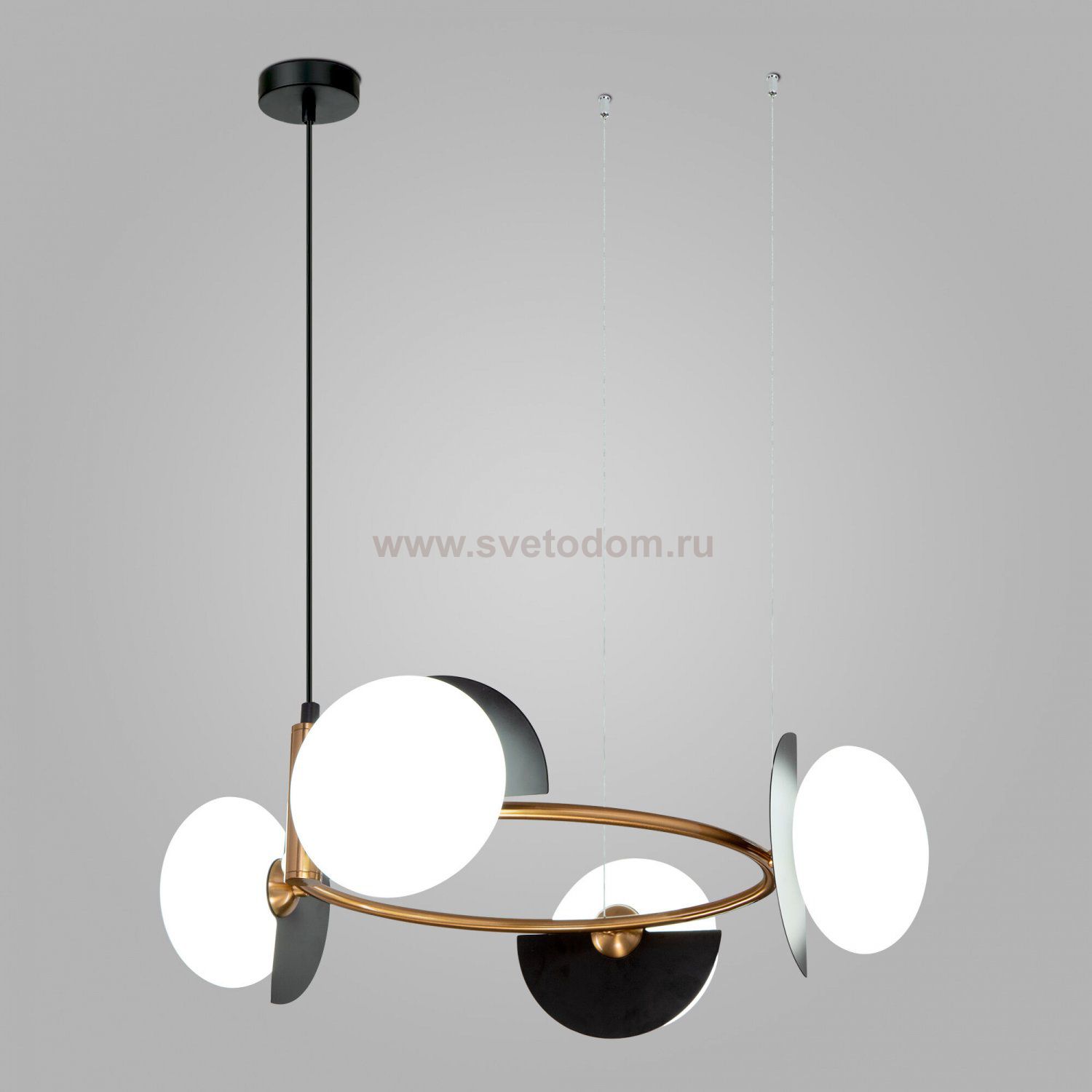 Люстра Eurosvet 70150/4 черный/латунь Moity