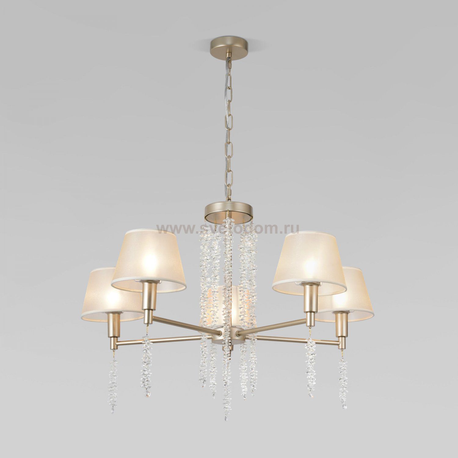 Подвесная люстра Eurosvet 60148/5 матовое золото Charuel