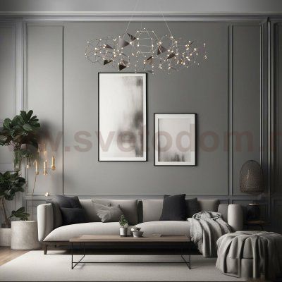 Подвесная люстра Eurosvet 90369/15 черный жемчуг Uma