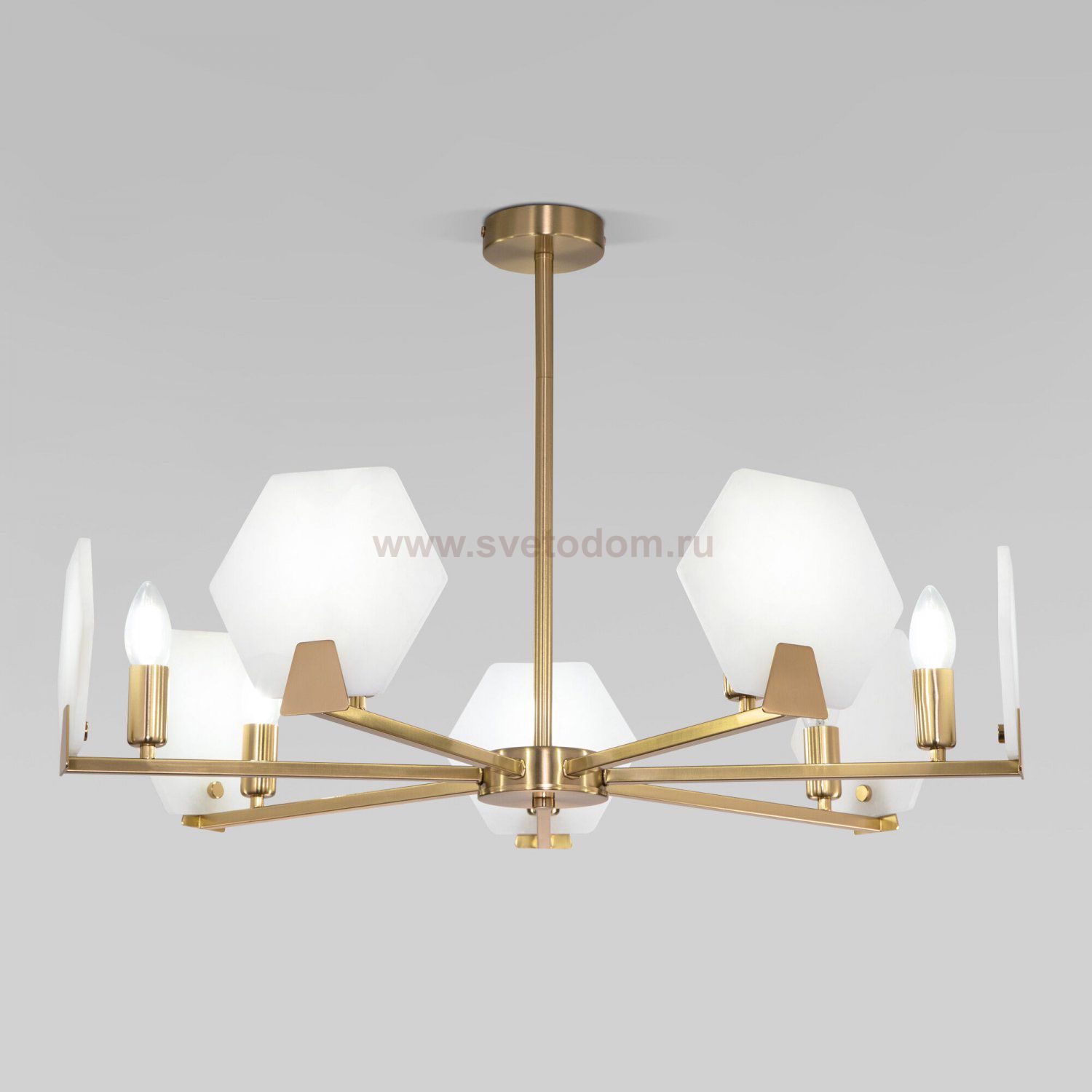 Потолочный светильник Eurosvet 60158/7 латунь Marble