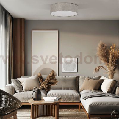 Потолочный светильник с тканевым абажуром 5637 Rondo Linen TK Lighting