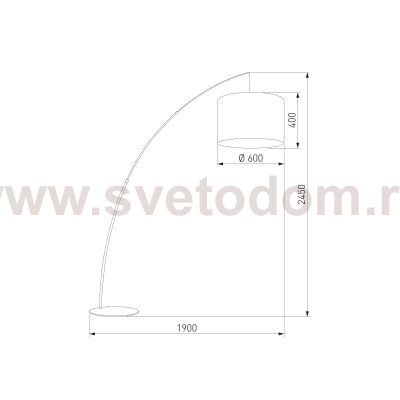 Напольный светильник с тканевым абажуром Eurosvet 5485 Moby Black