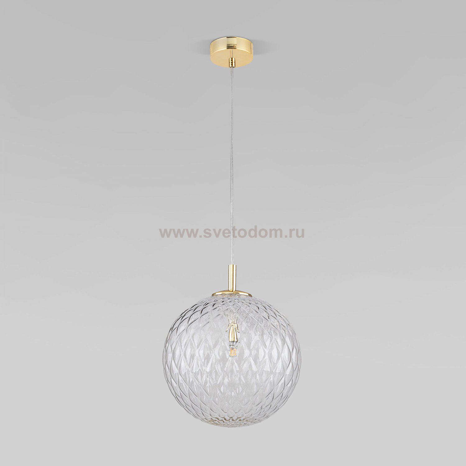 Подвесной светильник со стеклянным плафоном Eurosvet 4610 Cadix Gold