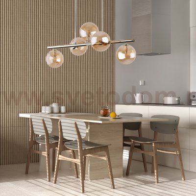 Подвесной светильник со стеклянными плафонами 4549 Estera Gold TK Lighting