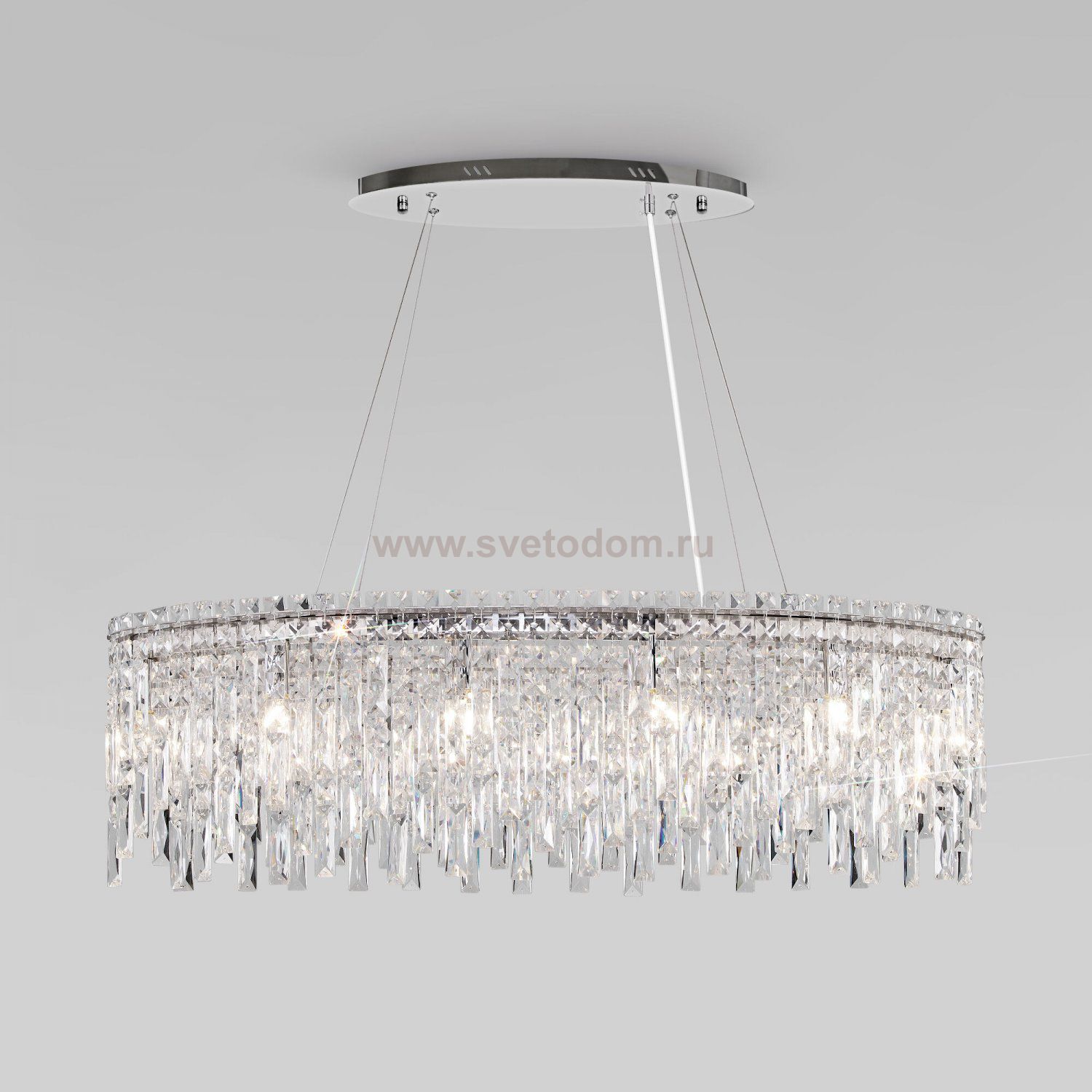 Подвесная люстра с хрусталем 60159/10 хром Eurosvet