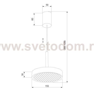 Подвесной светильник Plate / черный 50260 LED Elektrostandard