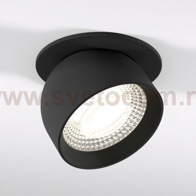 Светильник встраиваемый светодиодный Uno черный 25092/LED Elektrostandard