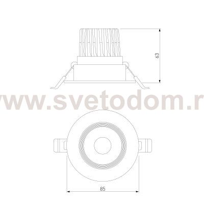 Светильник встраиваемый светодиодный Even белый 25094/LED Elektrostandard