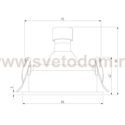 Светильник встраиваемый Tune черный 25014/01 Elektrostandard