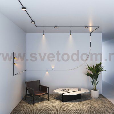 Mini Magnetic Коннектор угловой внутренний для накладного шинопровода (черный) 85180/00 Elektrostandard