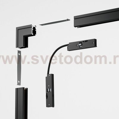 Mini Magnetic Коннектор угловой внутренний для накладного шинопровода (черный) 85180/00 Elektrostandard