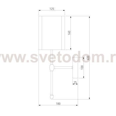 Настенный светильник бра Eurosvet 60162/1 черный Notturno