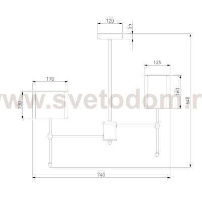 Люстра Eurosvet 60162/6 черный Notturno
