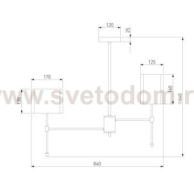 Потолочный светильник Eurosvet 60162/8 черный Notturno