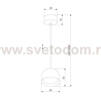 Подвесной светодиодный светильник Uno / черный 50261 LED Elektrostandard