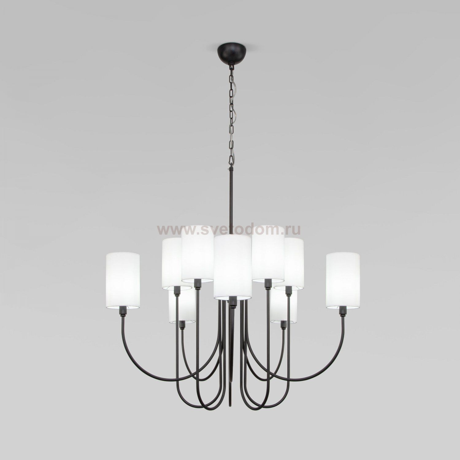 Подвесная люстра Eurosvet 60164/10 черный Abbey