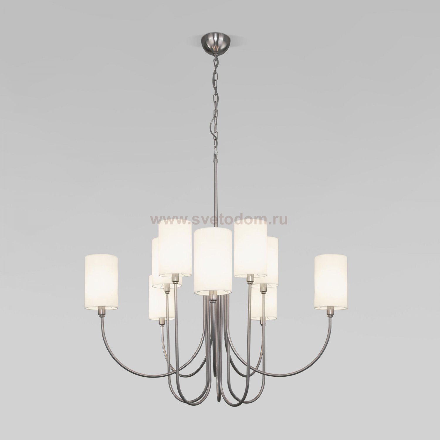 Подвесная люстра Eurosvet 60164/10 никель Abbey