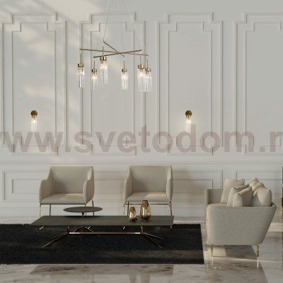 Люстра Eurosvet 60163/6 латунь Gilian