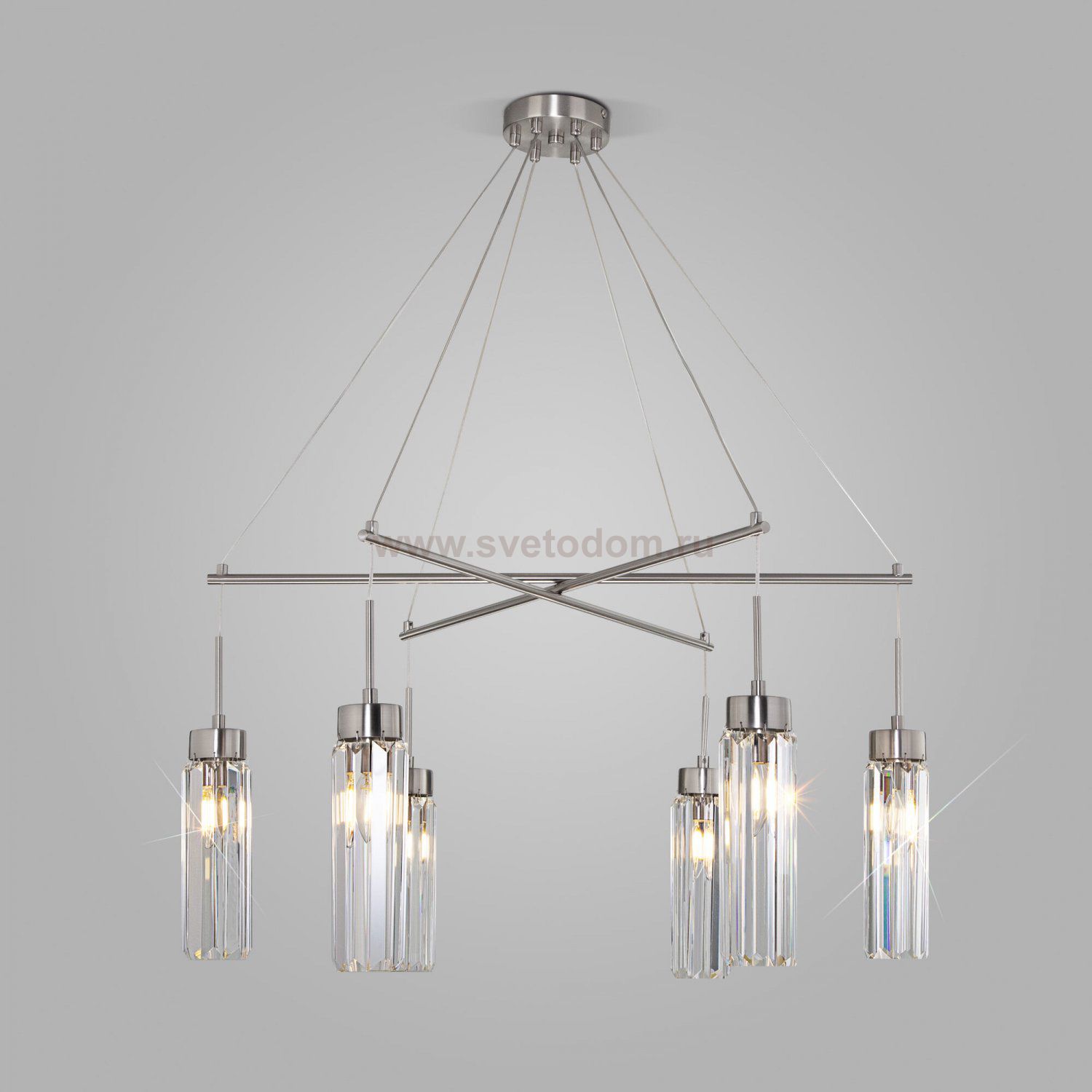 Люстра Eurosvet 60163/6 никель Gilian