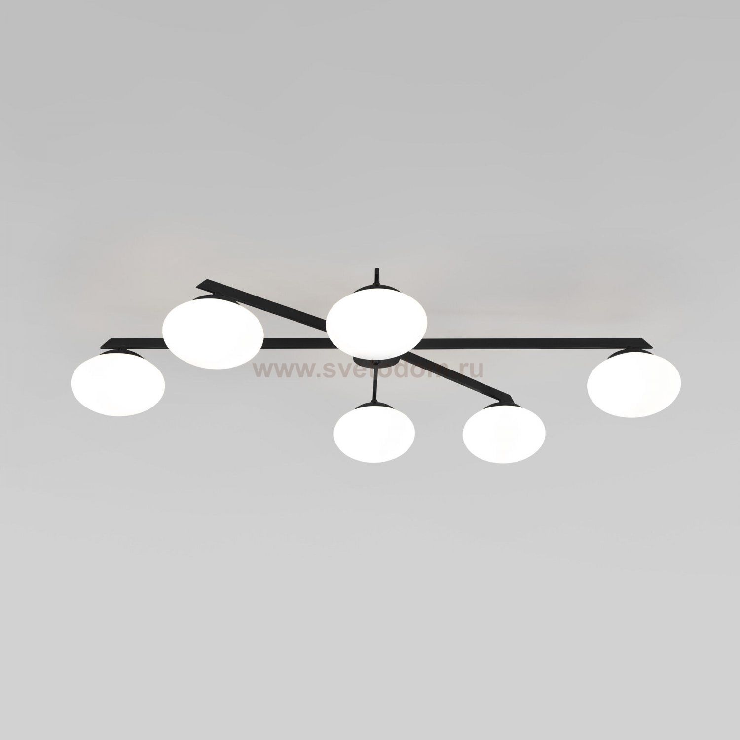 Потолочный светильник Eurosvet 70220/6 черный Opaline