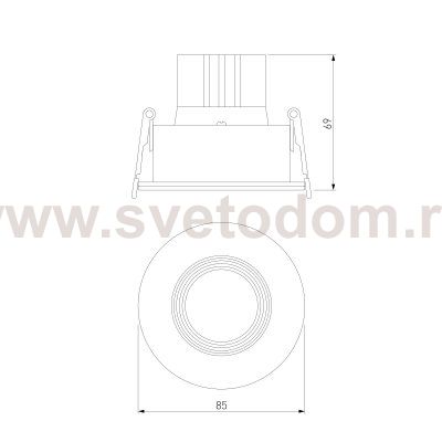 Cветильник встраиваемый светодиодный Artis 7W 4000 черный 25096/LED Elektrostandard