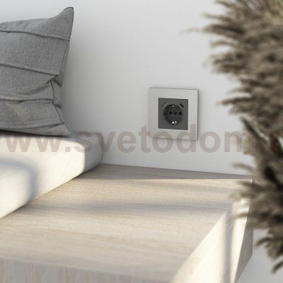 Рамка на 1 пост AluMax (алюминий) Werkel W0013506