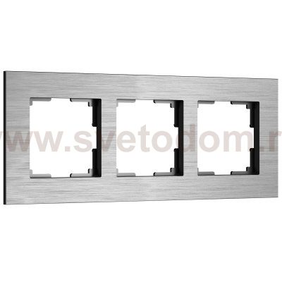 Рамка на 3 поста  AluMax (алюминий) Werkel W0033506