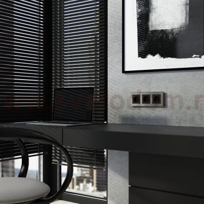 Рамка на 3 поста  AluMax (алюминий) Werkel W0033506