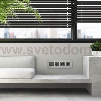 Рамка на 4 поста  AluMax (алюминий) Werkel W0043506