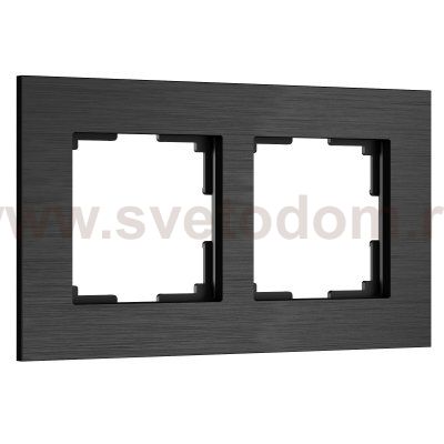 Рамка на 2 поста  AluMax (черный алюминий) Werkel W0023508