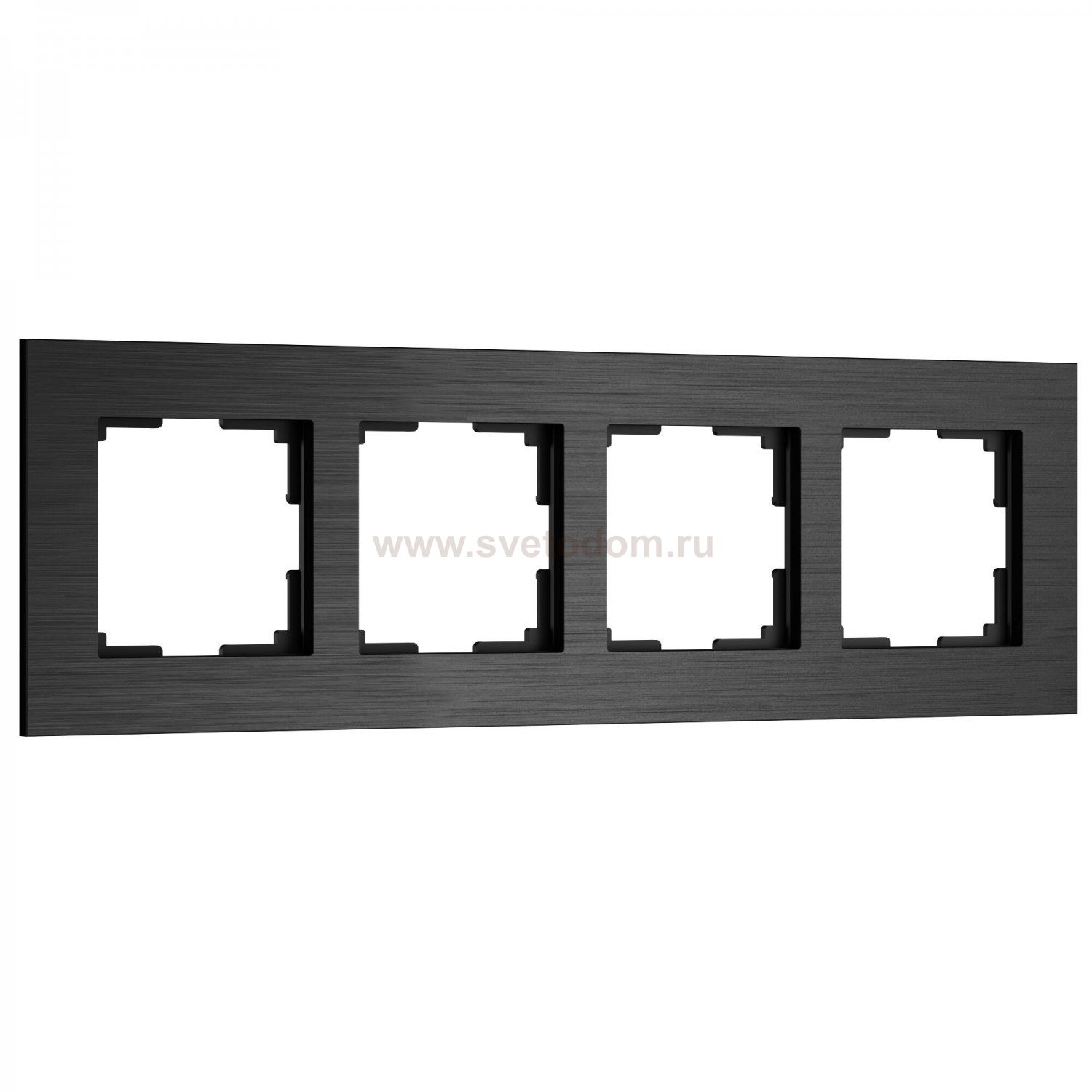 Рамка на 4 поста  AluMax (черный алюминий) Werkel W0043508