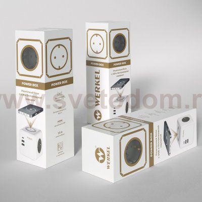 Розеточный блок 3-местный + 3 USB + беспроводная зарядка Werkel W6513501