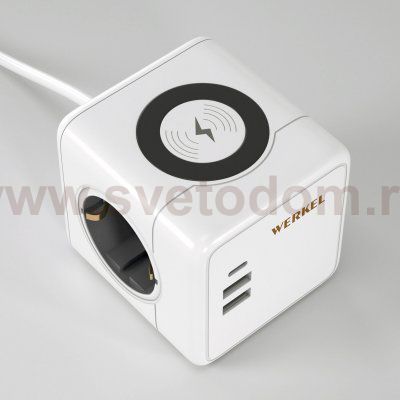 Розеточный блок 3-местный + 3 USB + беспроводная зарядка Werkel W6513501