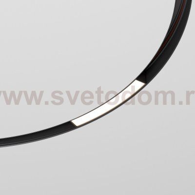Slim Magnetic Трековый светильник для радиусного шинопровода 8W 4200K Planar чёрный ? 800мм 85179/01 Elektrostandard