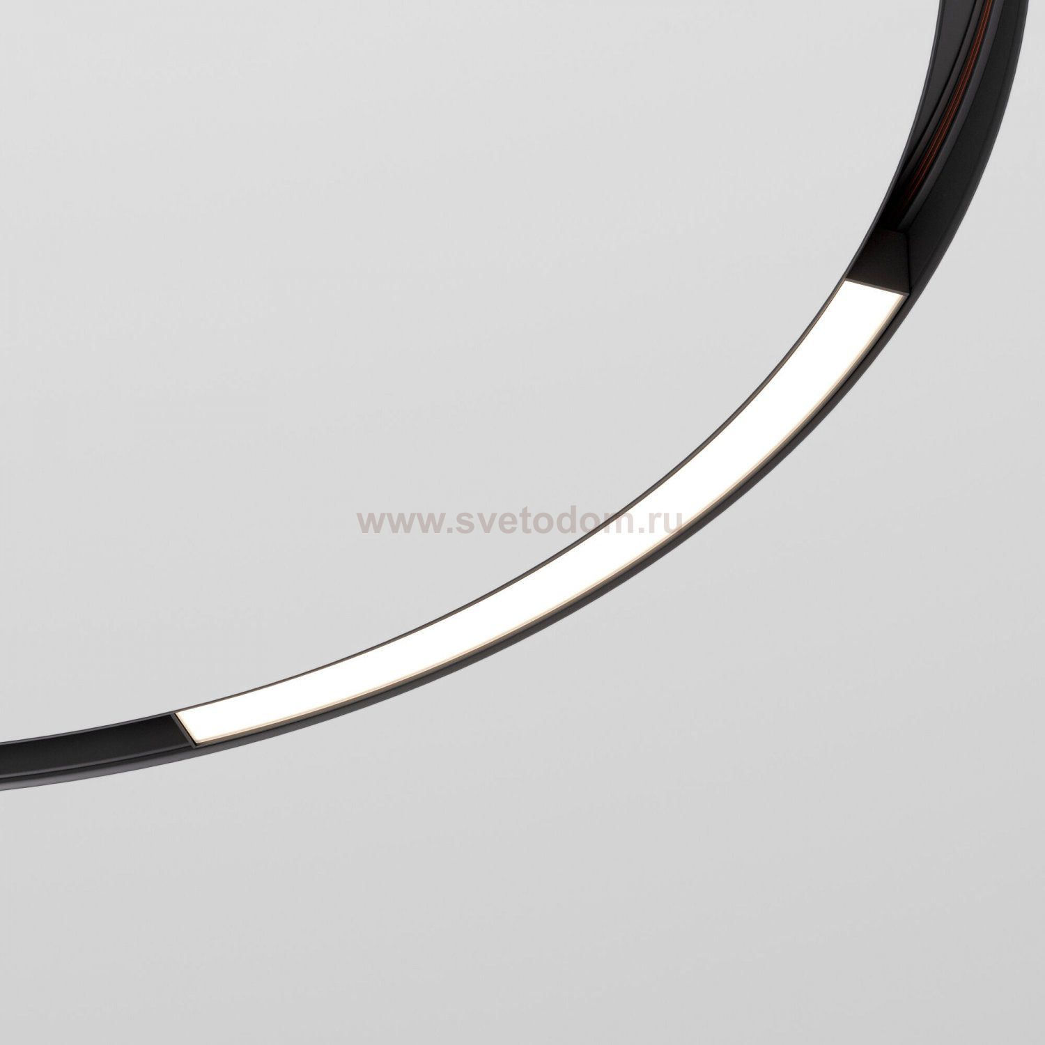 Slim Magnetic Трековый светильник для радиусного шинопровода 16W 4200K Planar чёрный ? 800мм 85180/01 Elektrostandard