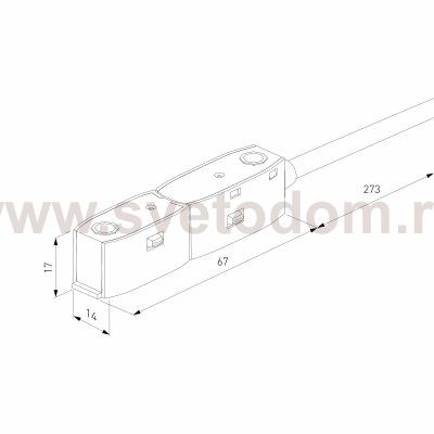 Slim Magnetic Ввод питания радиусного шинопровода (черный) 85162/00 Elektrostandard