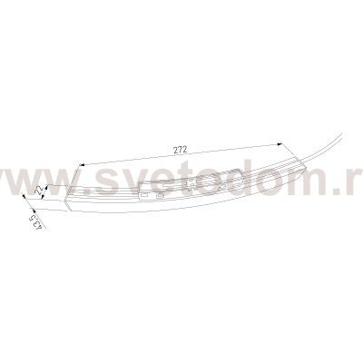 Slim Magnetic Блок питания 100W для радиусного шинопровода черный ?800mm 95055/00 Elektrostandard