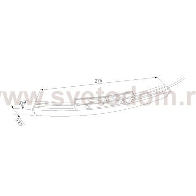 Slim Magnetic Блок питания 100W для радиусного шинопровода черный ?1200mm 95057/00 Elektrostandard