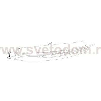 Slim Magnetic Блок питания 200W для радиусного шинопровода черный ?1200mm 95058/00 Elektrostandard